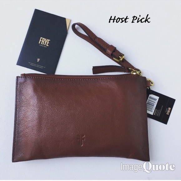 Frye Handbags - 🍂 Host Pick 🍂 New Frye Cognac Leather Wristlet